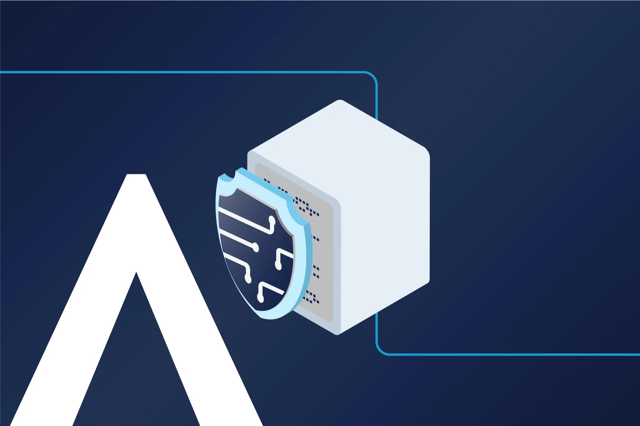 3D shield icon in front of Edge AI Computer 3D icon next to the Available Infrastructure letter-mark