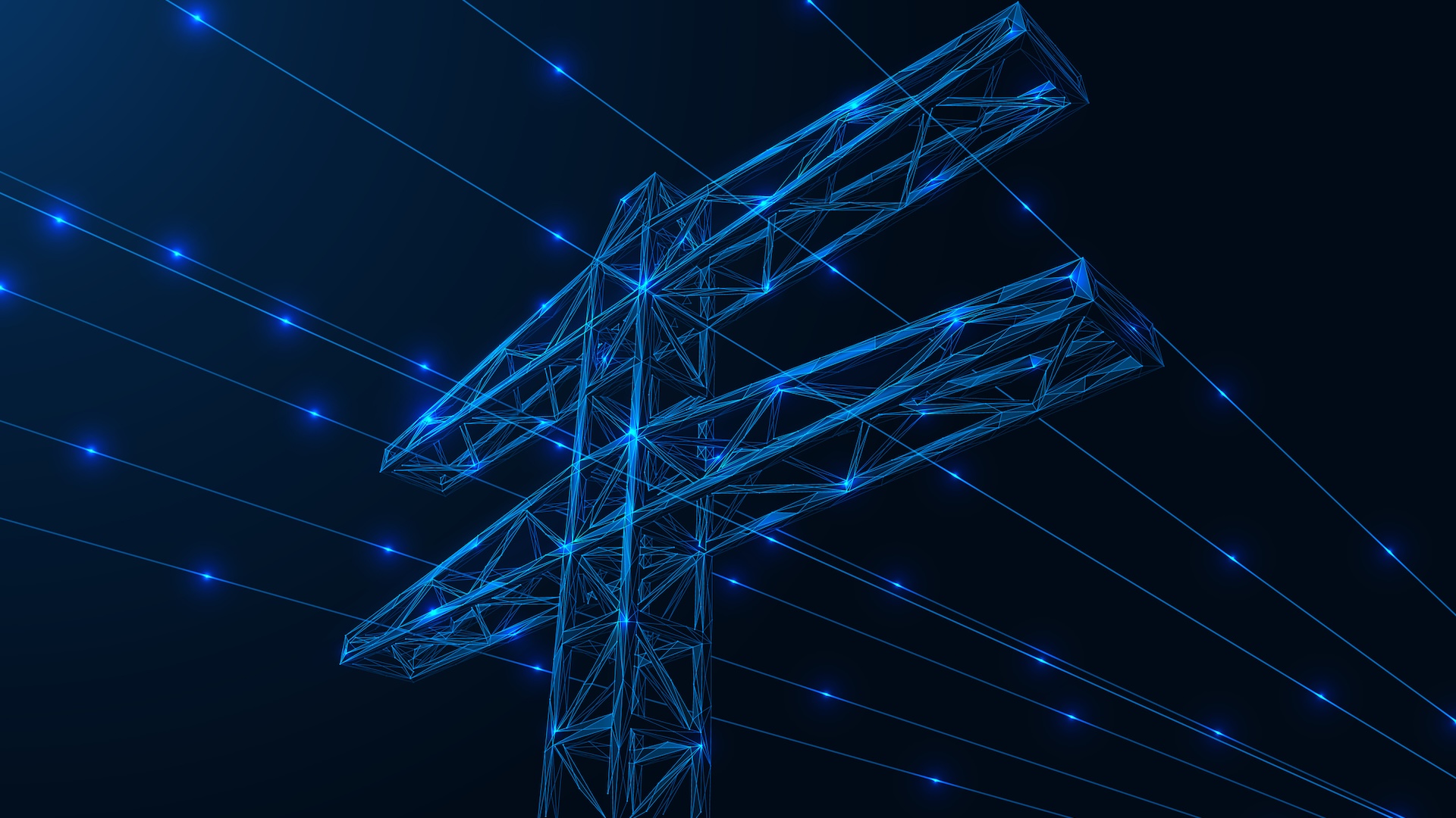 High-voltage power line illustration