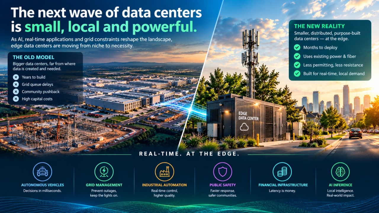 The next wave of data centers graphic is small, local and powerful graphic.